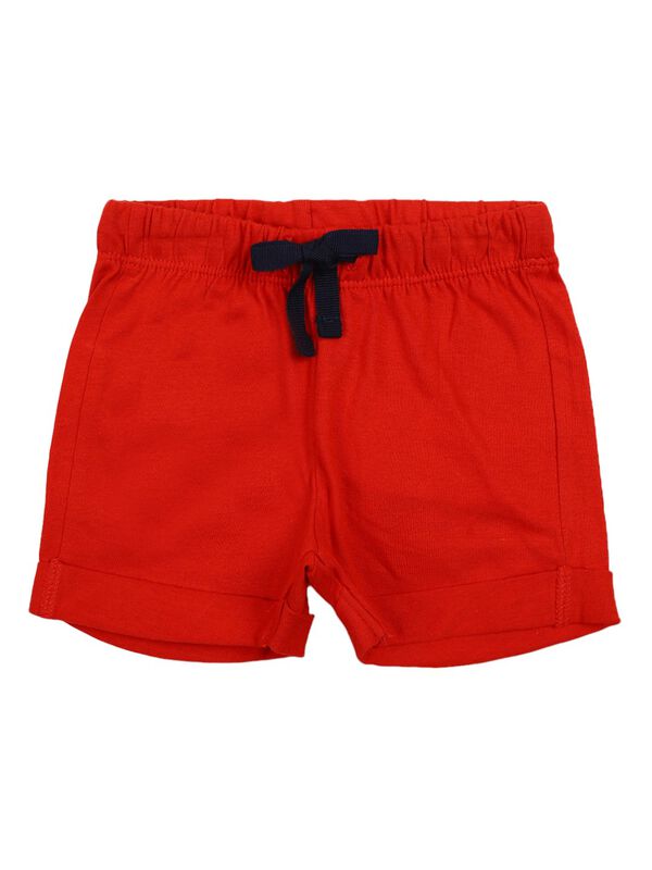 Boys White & Red Printed T-Shirt with Short Pants image number 2